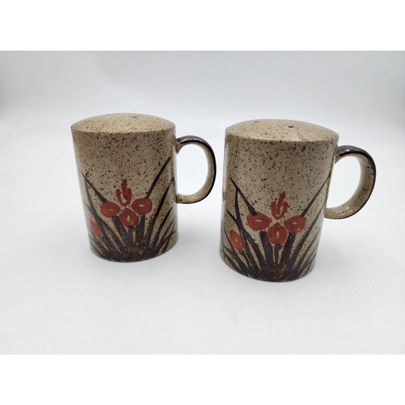 Otagiri Japan Elegant Wheat Pattern Salt Pepper Shaker Set Hand Crafted Vintage - Picture 1 of 13